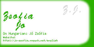 zsofia jo business card